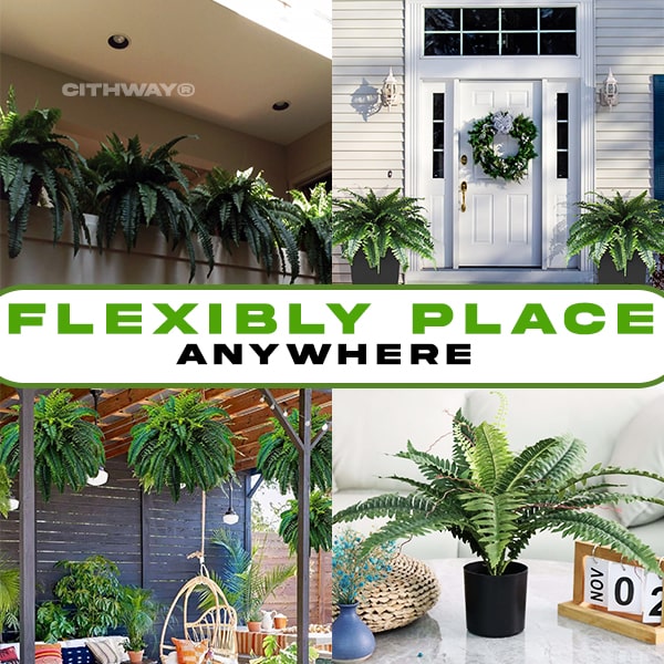 Cithway® Lifelike Artificial Boston Fern Plant Decoration