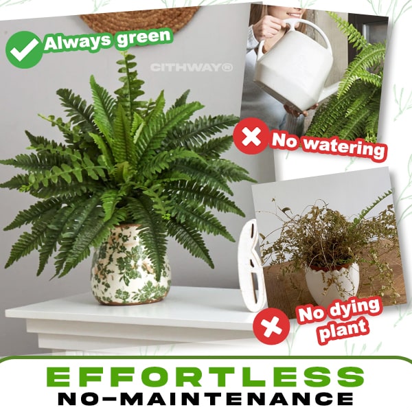Cithway® Lifelike Artificial Boston Fern Plant Decoration
