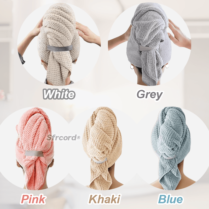 Sfrcord® 7x Strong Absorbent Microfiber Hair Towel