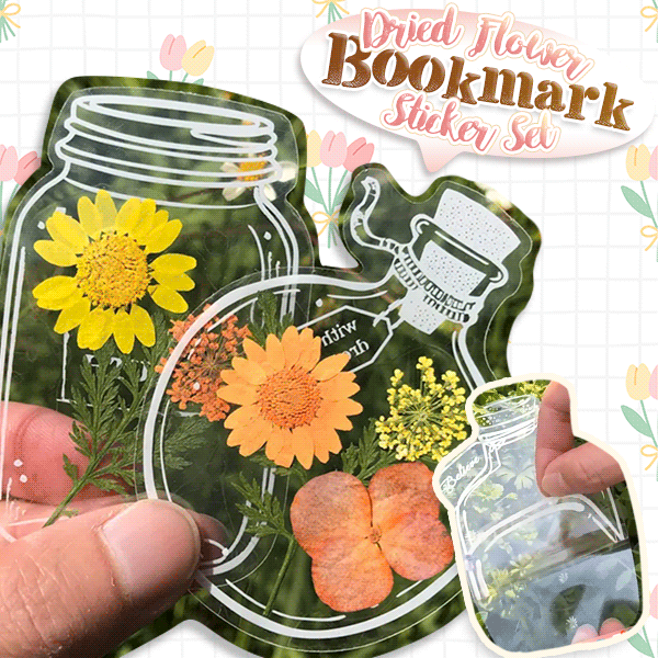 Easy-press Dried Flower Bookmark Sticker Set (20pcs) – jammypicky