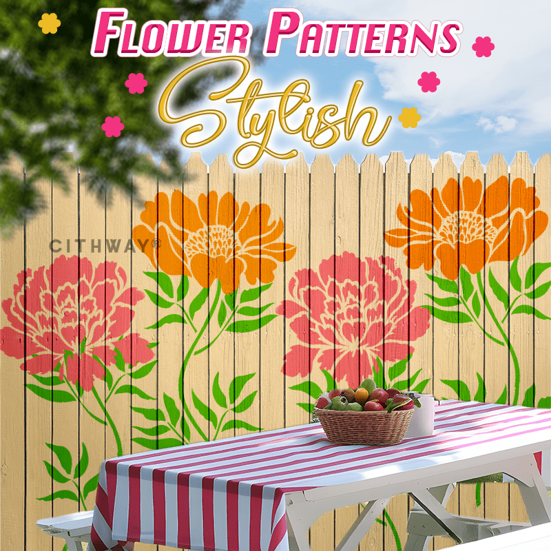 Cithway® Easy-Bloom Flower Art Fence Stencil