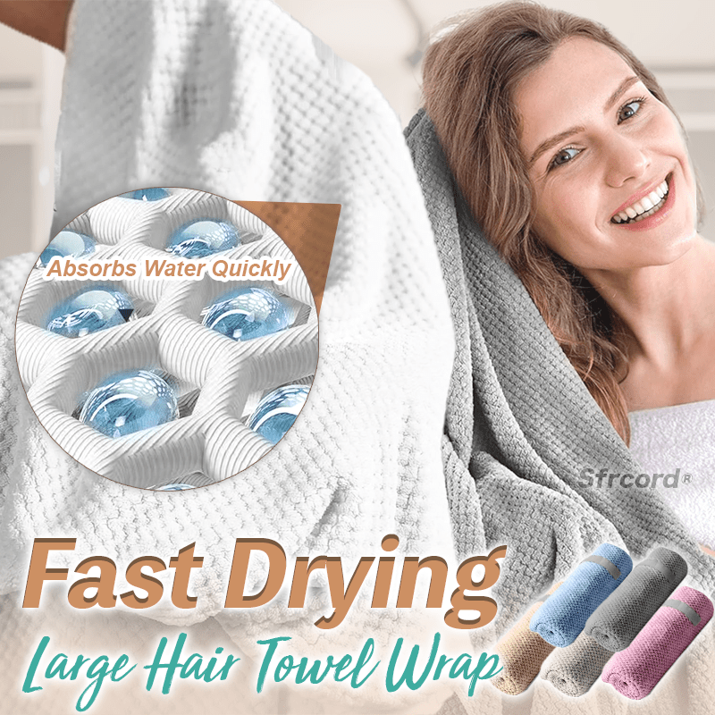 Sfrcord® 7x Strong Absorbent Microfiber Hair Towel