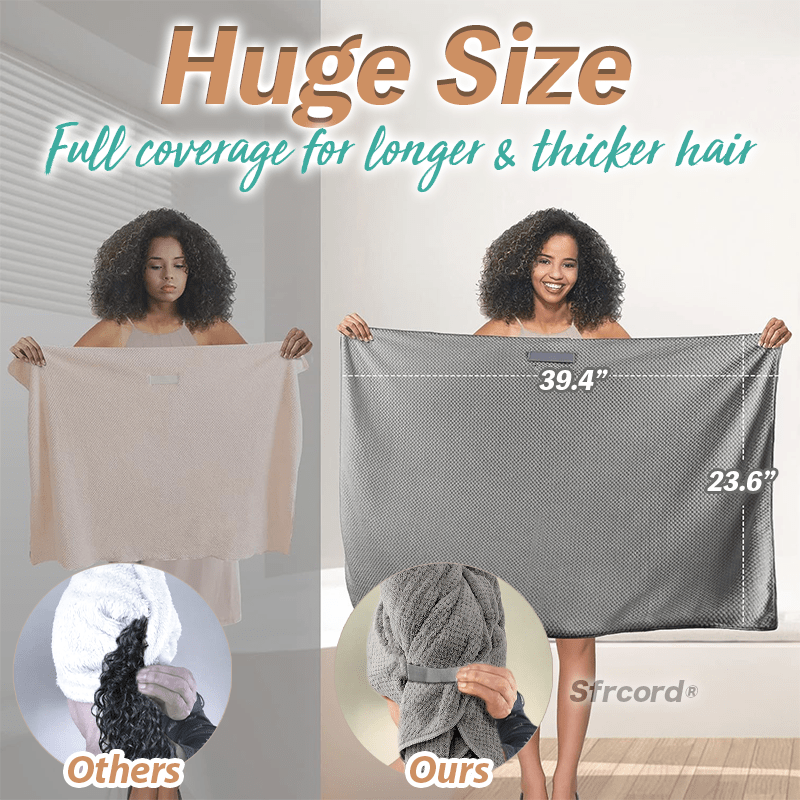 Sfrcord® 7x Strong Absorbent Microfiber Hair Towel