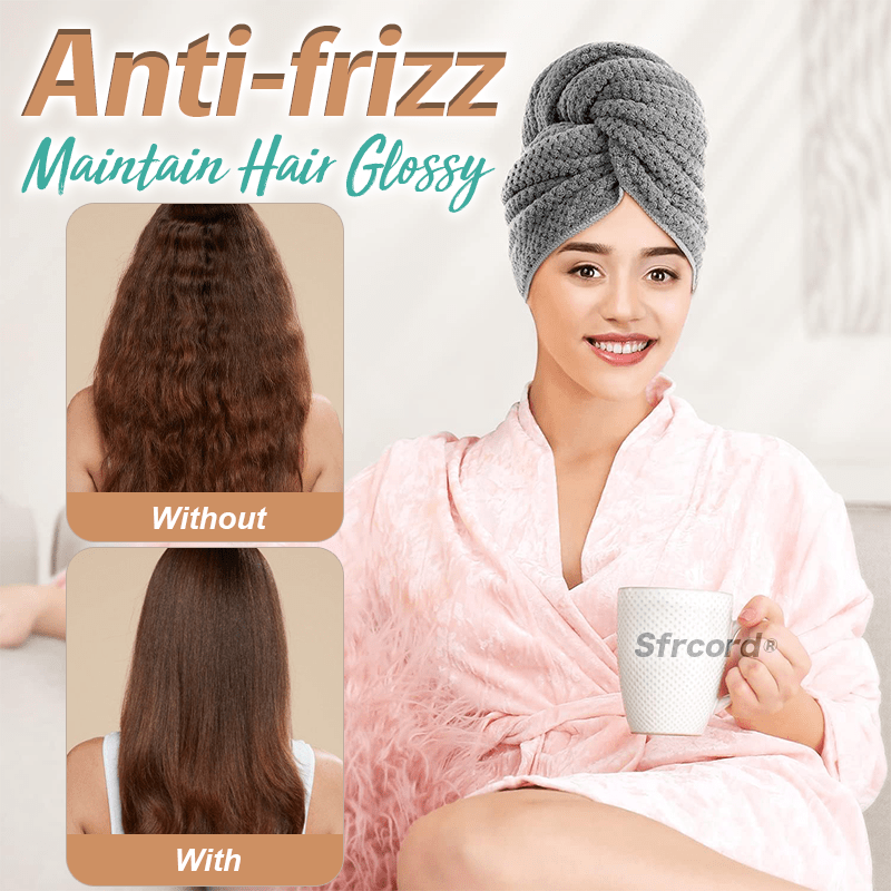 Sfrcord® 7x Strong Absorbent Microfiber Hair Towel