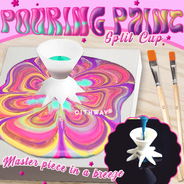 Cithway® Pouring Paint Flower Split Art Cup