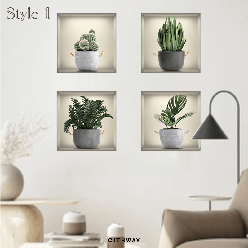 Cithway™ Self-Adhesive 3D Plant Wall Stickers