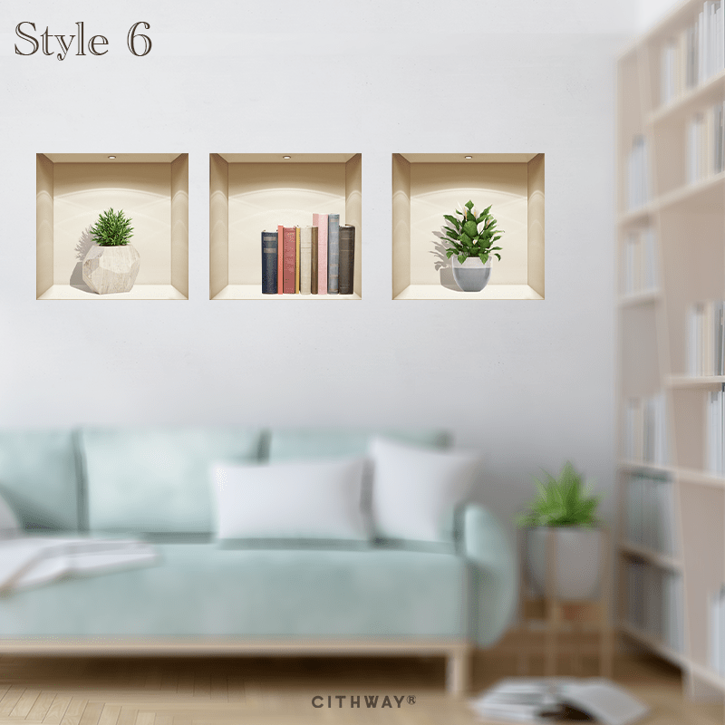 Cithway® Self-Adhesive 3D Plant Wall Stickers