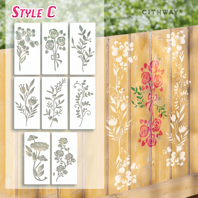 Cithway® Easy-Bloom Flower Art Fence Stencil