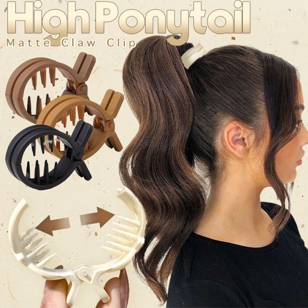 Fashion High Ponytail Matte Claw Clip